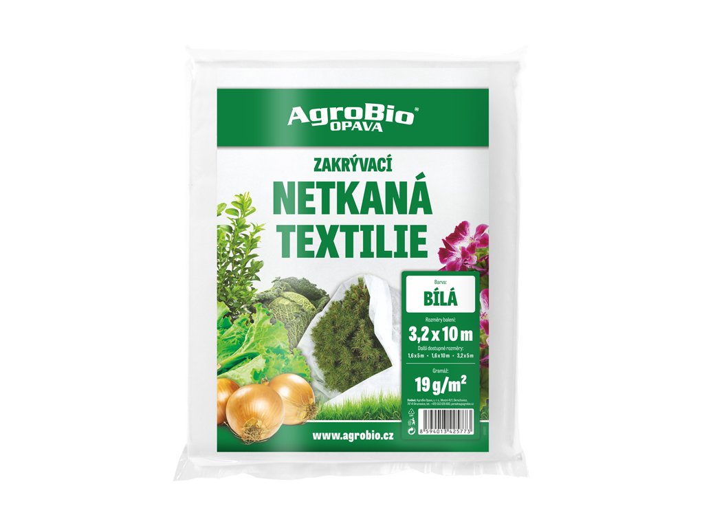 Netkaná textilie bílá (19 g/m2) 1,6 x 5m