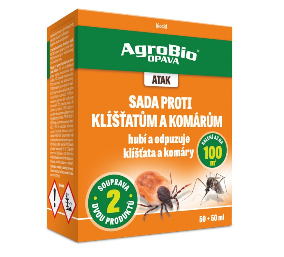 AgroBio ATAK - sada proti klíšťatům a komárům 50ml+50ml