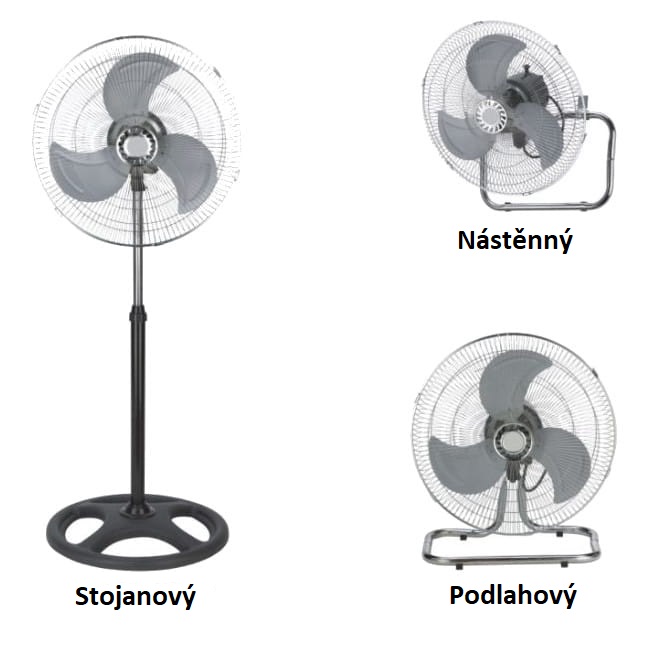 Cirkulační ventilátor VF - průměr 45cm, 3v1