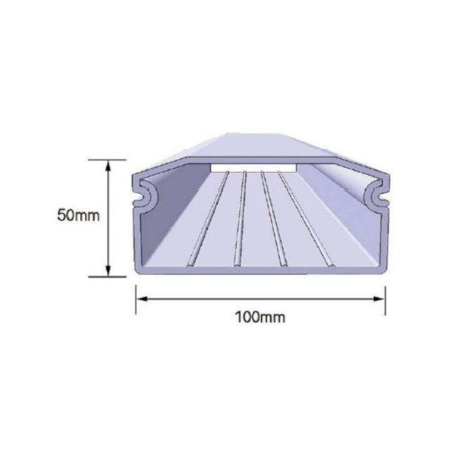 Urban Hydro NFT kanál 100x50mm - bez díry, 1 vrstva, bílý uvnitř, 290cm