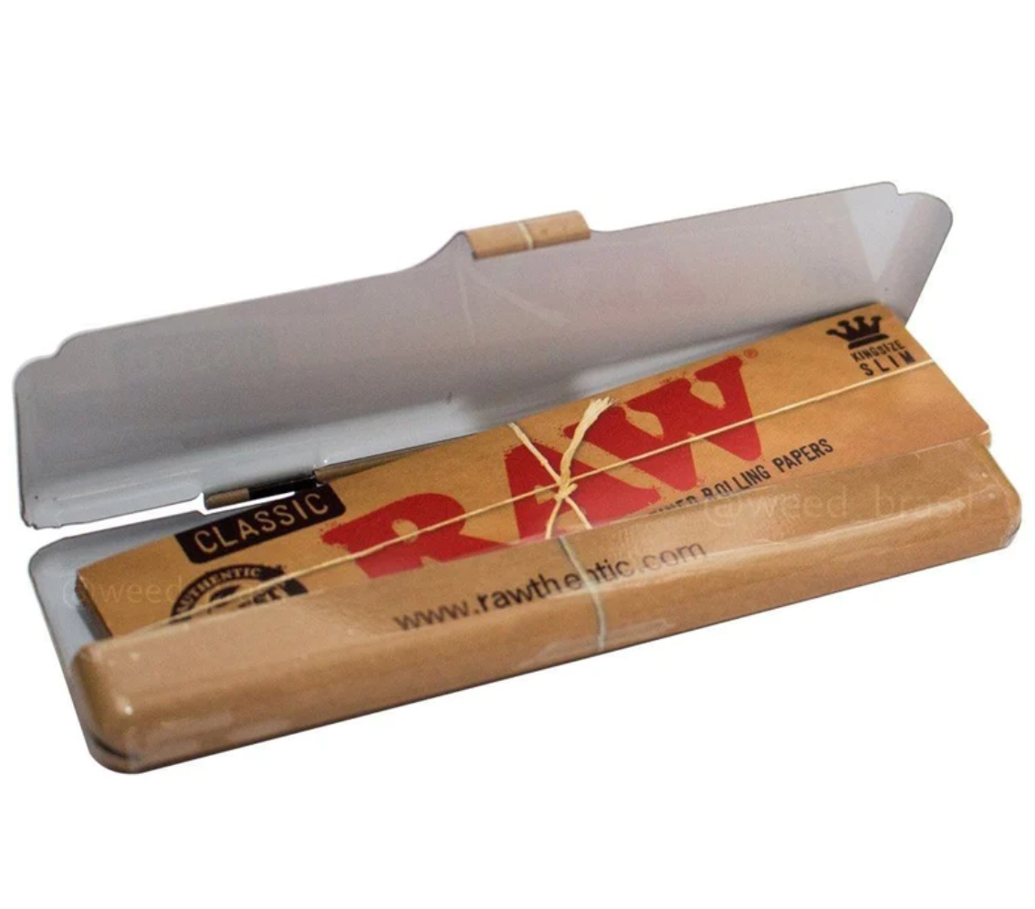 RAW Papers Holder - kovové pouzdro + Papírky RAW KS Slim