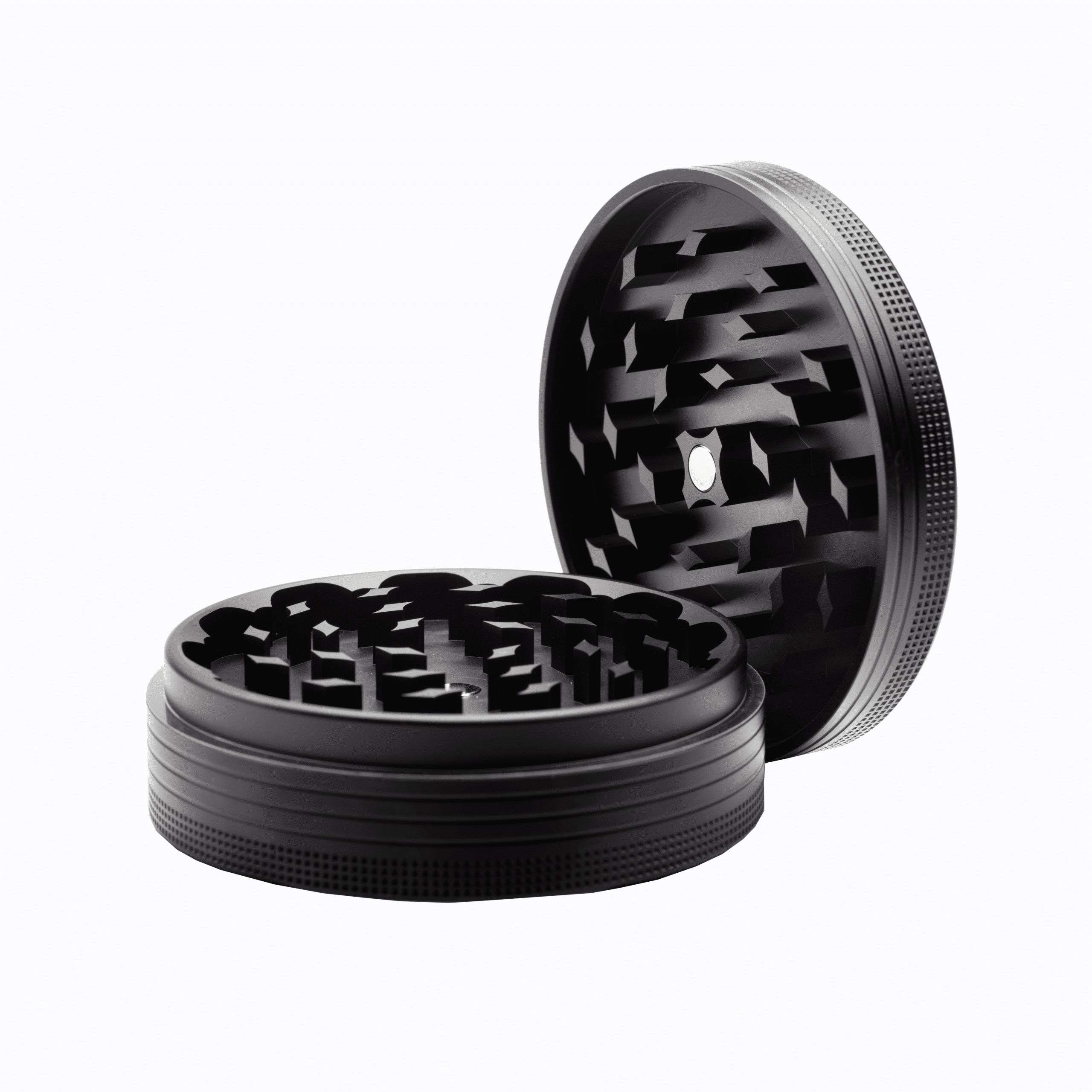 Dvoudílná kovová drtička, 50mm, různé barvy Černá