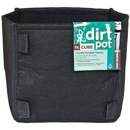 ANLAGE!T-Quadrat Textil Blumentopf DirtPot 56l mit Griff Abdeckung