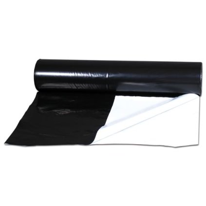 Weiß-schwarze Folie, 10 m (20m2) Abdeckrolle