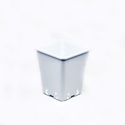 Vierkantiger Blumentopf, weiß, 20x20x23cm, 5.7L