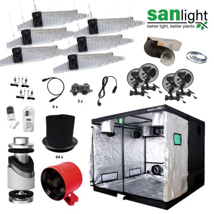 Sanlight LED Set 6xEVO 6 120 400W 240x240x200cm Max Qualität (1)