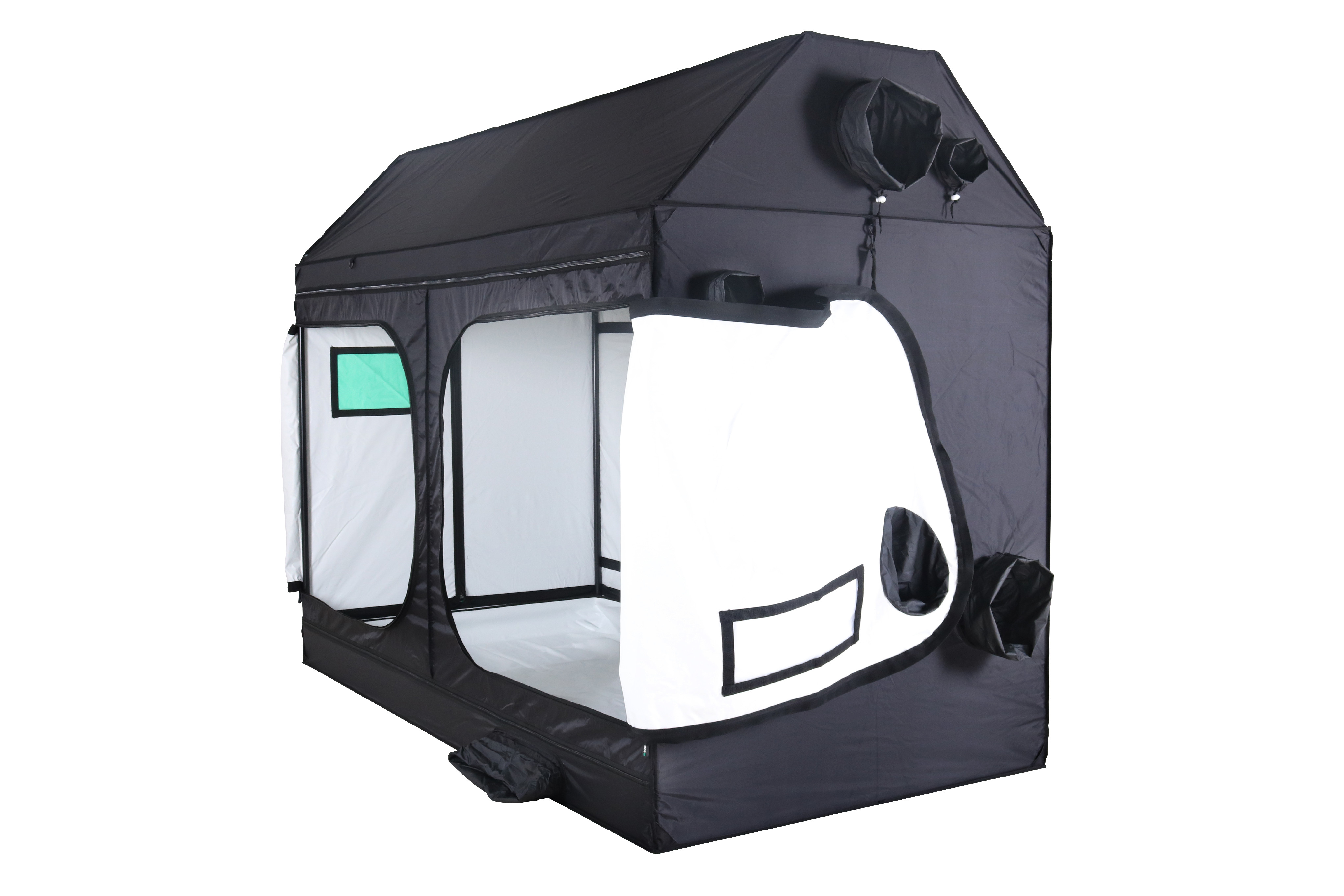 BudBox PRO XXL-R 240x120x180cm - weiß abgeschrägt