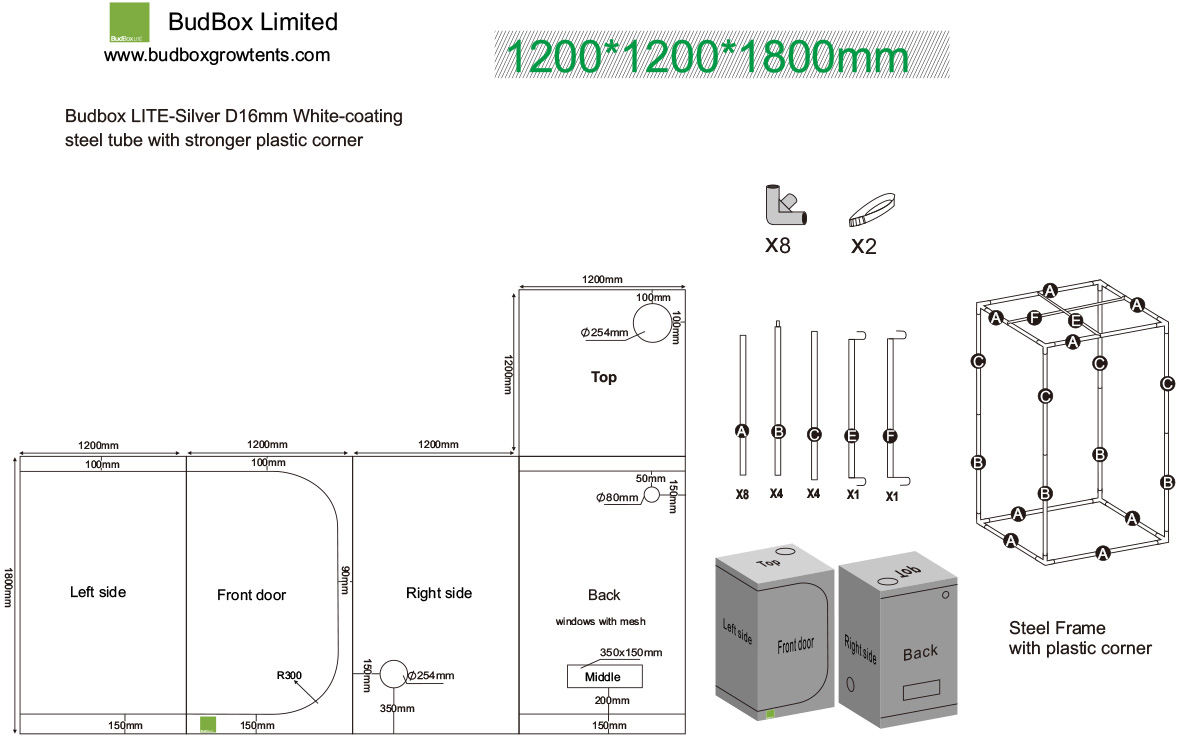 budbox lite Anbauzelt 120x120x180 S