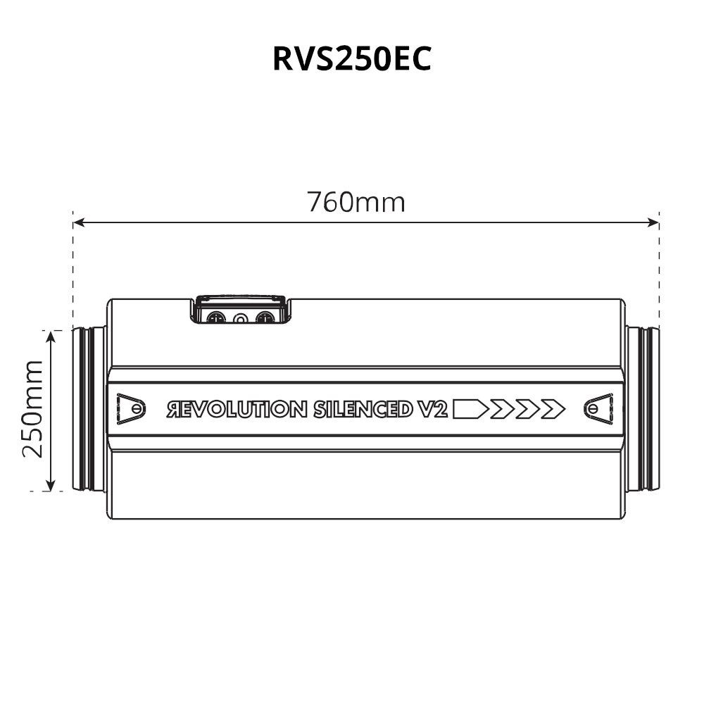 SystemAir Revolution Silenced V2 EC Vector 250 mm, 1787 m3/h