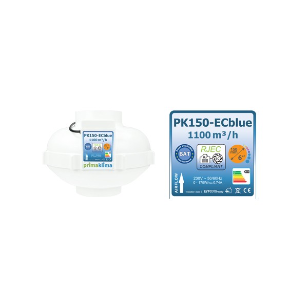 Prima Klima Ventilator PK150-ECblue 150mm, 1100m3/h, EC-Motor