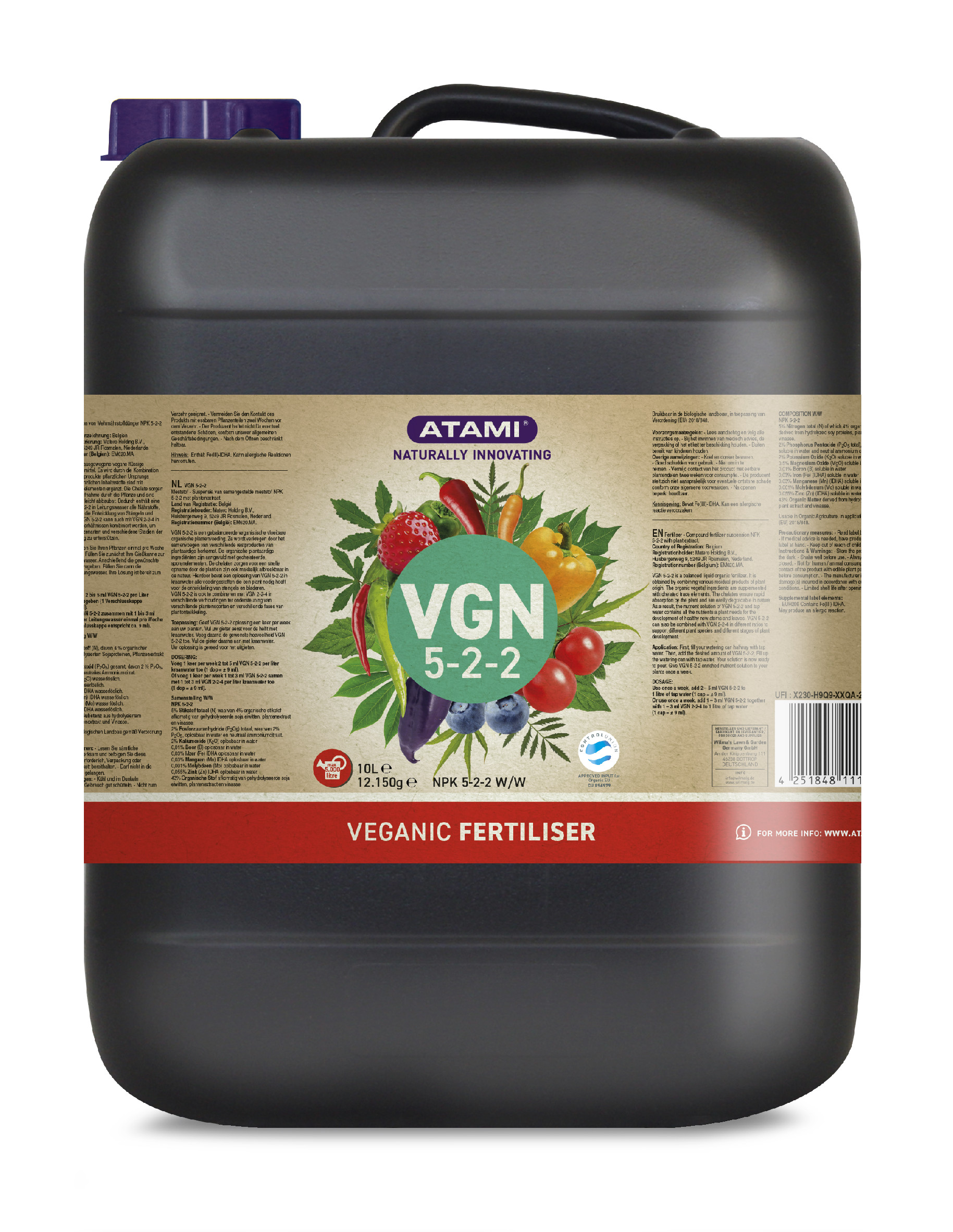 Atami VGN 5-2-2 Vegan dnger fr Wachstum - higarden.de