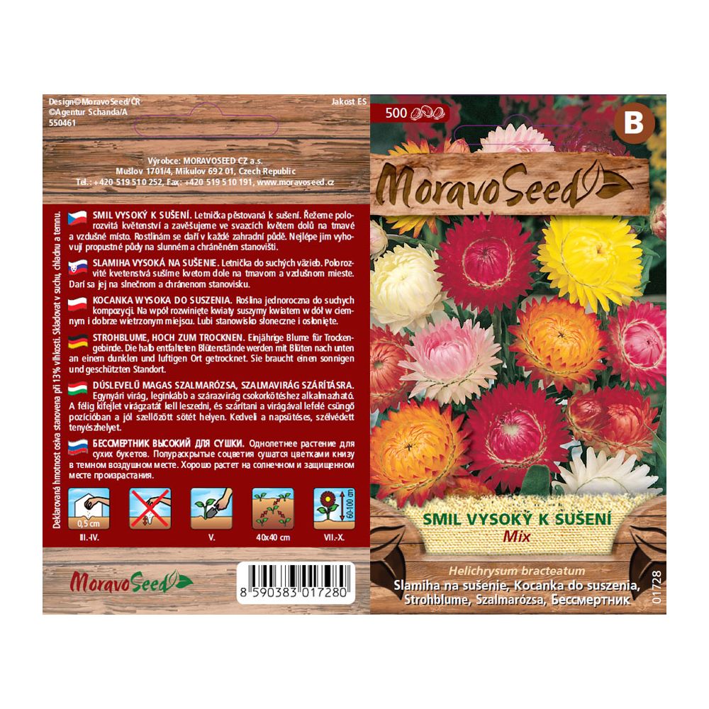 vorne und hintenSeminka MoravoSeed Smil listenatý hoch zum Trocknen, Mischung, 500s