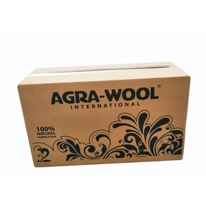 Agra-Wool Startblock 100x100x65 mm, Wachstumsblock mit kleinem Loch