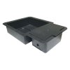 2896 4 ap205 sq tl black 1pot tray and lid black grommeted web