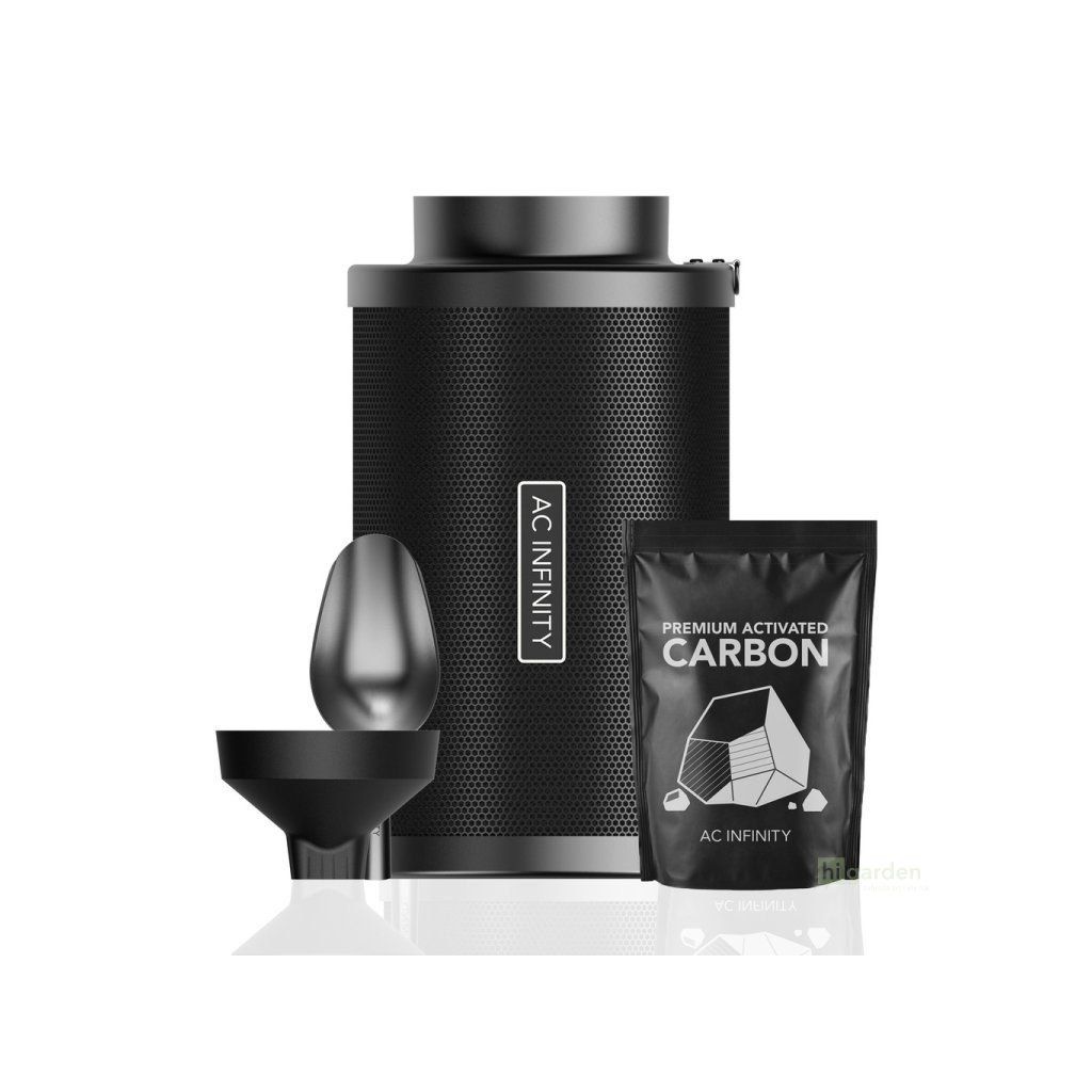 52359 41085 ac infinity refillable carbon filter kit with charcoal refill 150mm