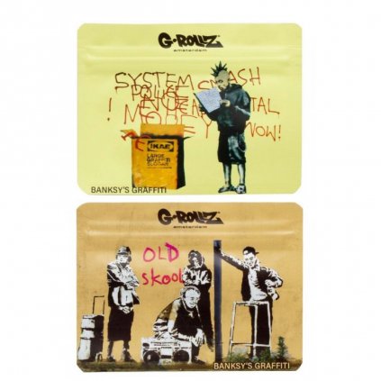 Zip sček G Rollz Banksy's Graffiti 105x80mm Max Quality (1)