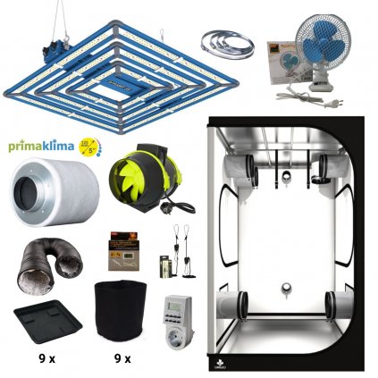 EU LED Set 300W Maxibright 120x120x200cm PRIMA KLIMA FILTER Max Quality