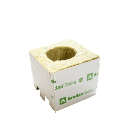 Grodan Delta NG2.0 75x75x65 mm, growing cube with large hole 42x40 mm