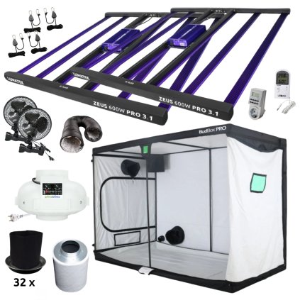 LED Set 2x600W ZEUS PRO 3.1 150x300x200cm Max Quality