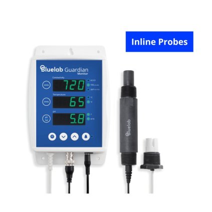 Bluelab Guardian Monitor INLINE Connect Wifi pH/EC/Temperature, with probes for piping