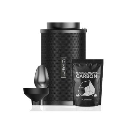 52362 41088 ac infinity refillable carbon filter kit with charcoal refill 200mm