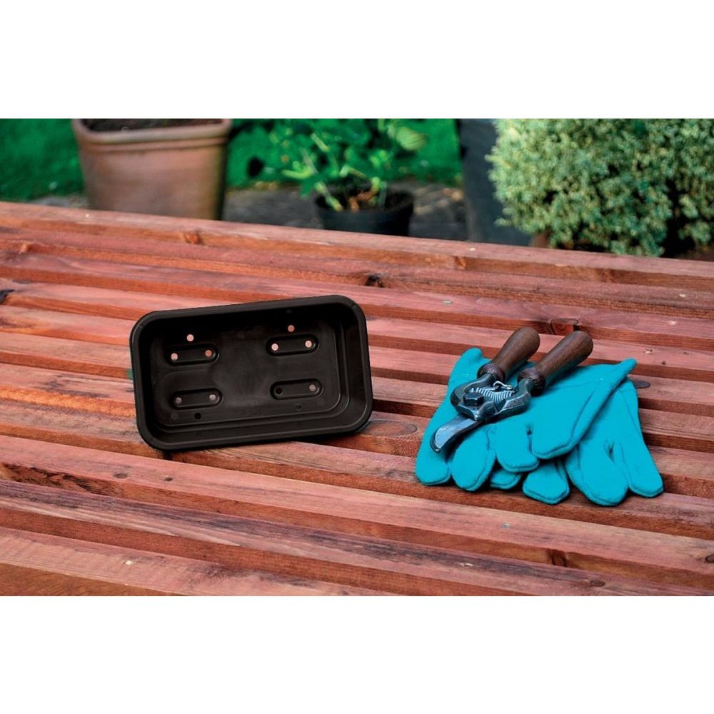 Garland plastic Mini Seed Tray with drainage 17x10x5cm (Colour Black)