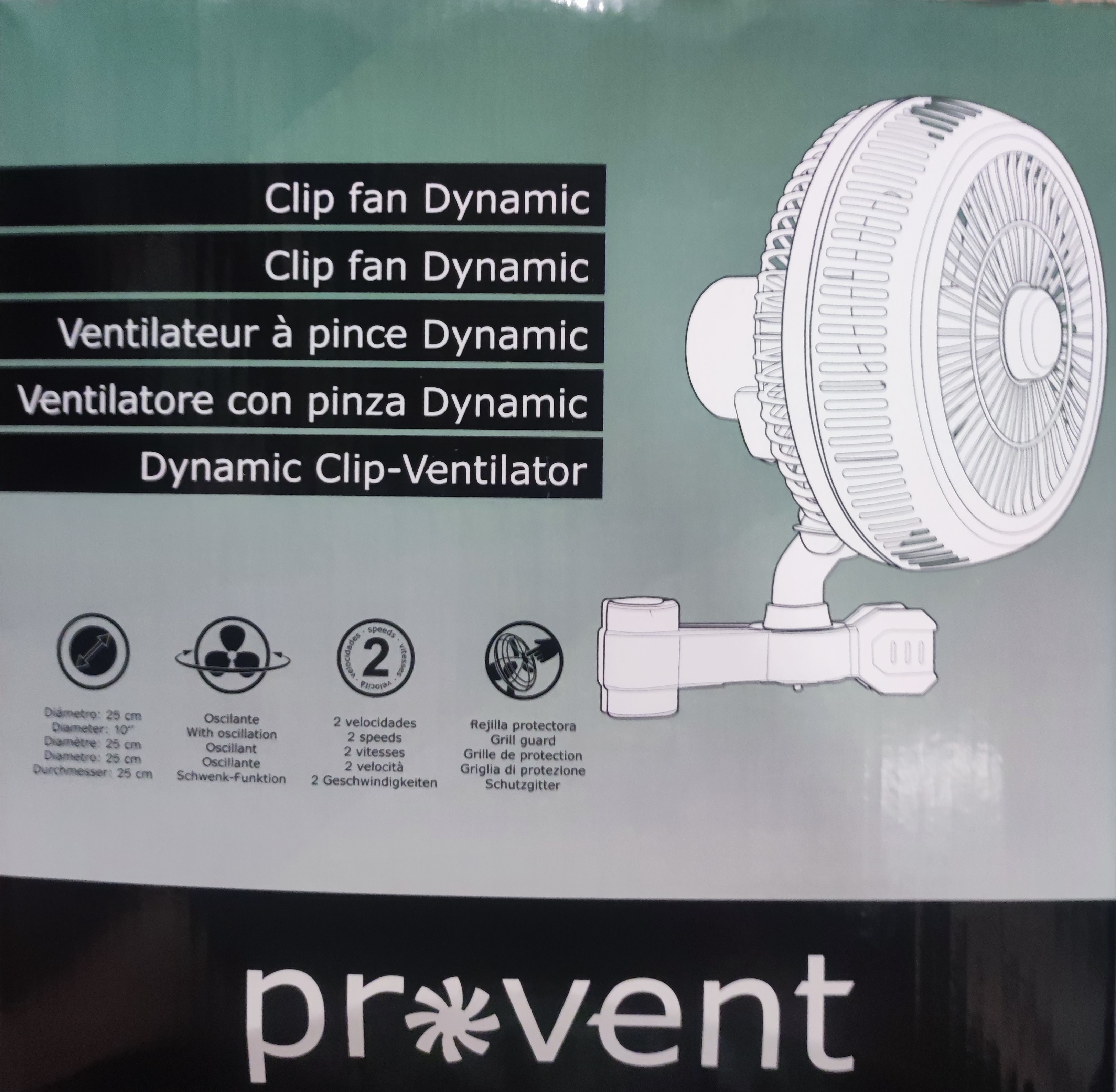 43531 1 oscilacni ventilator s klipsem provent 3v1 25cm 20w 2 rychlosti