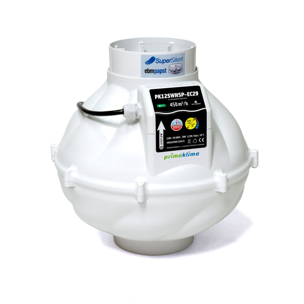 45804 prima klima ventilator whisperblower ec 125mm 450m3 h ec motor bez regulace