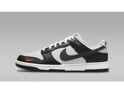 Nike Dunk Low Grey Black Orange Mini Swoosh