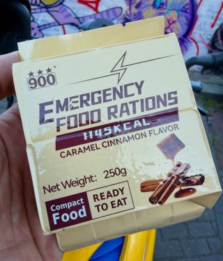 #emergencyfood #foodration #survivalfood #highenergybar #caramelcinnamon compactfood readytoeat rationpack survivalgear...