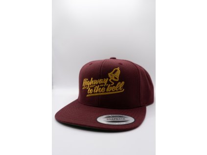 Snapback Highway to the Bell - zapínání vzadu, vínová barva