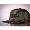 Snapback with adjustable back closure, army color.