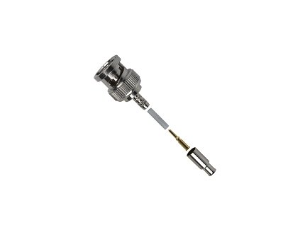 75 Ohm BNC konektor, pre microcoax priemer kábla 2,8mm