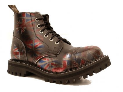 6 dírkové boty STEEL UK Black
