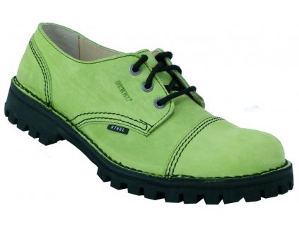 3 dírkové boty STEEL 317 Green Nubuk bez oceli
