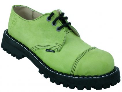 3 dírkové boty STEEL 101-102 Green Nubuk