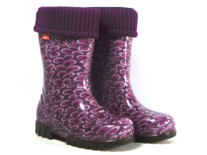 Holínky Demar Twister Lux Print  O 0039 Ametys zateplené