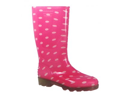 Holínky 901PS Pink White Dots