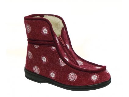 Bačkory Hilby ZB-056 bordo zip