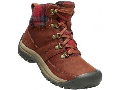 Keen 1026718 Kaci III Winter Mid Waterproof-Tortoise Shell / Red Plaid