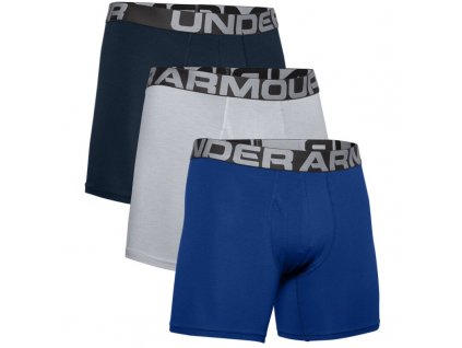 UA Charged Cotton 6in 3 Pack-Blue-pánské boxerky 1363617-400
