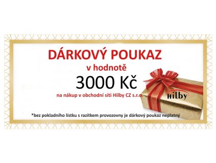 poukaz 3000,