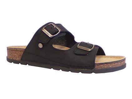 Pantofle Hilby 0171/M Black Pull Up/Pánské