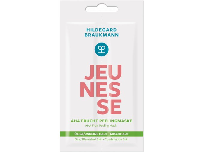 Jeunesse Speciální peeling s organickou ovocnou kyselinou bez abrazivních částic 2x7 ml AHA Frucht Peelingmaske