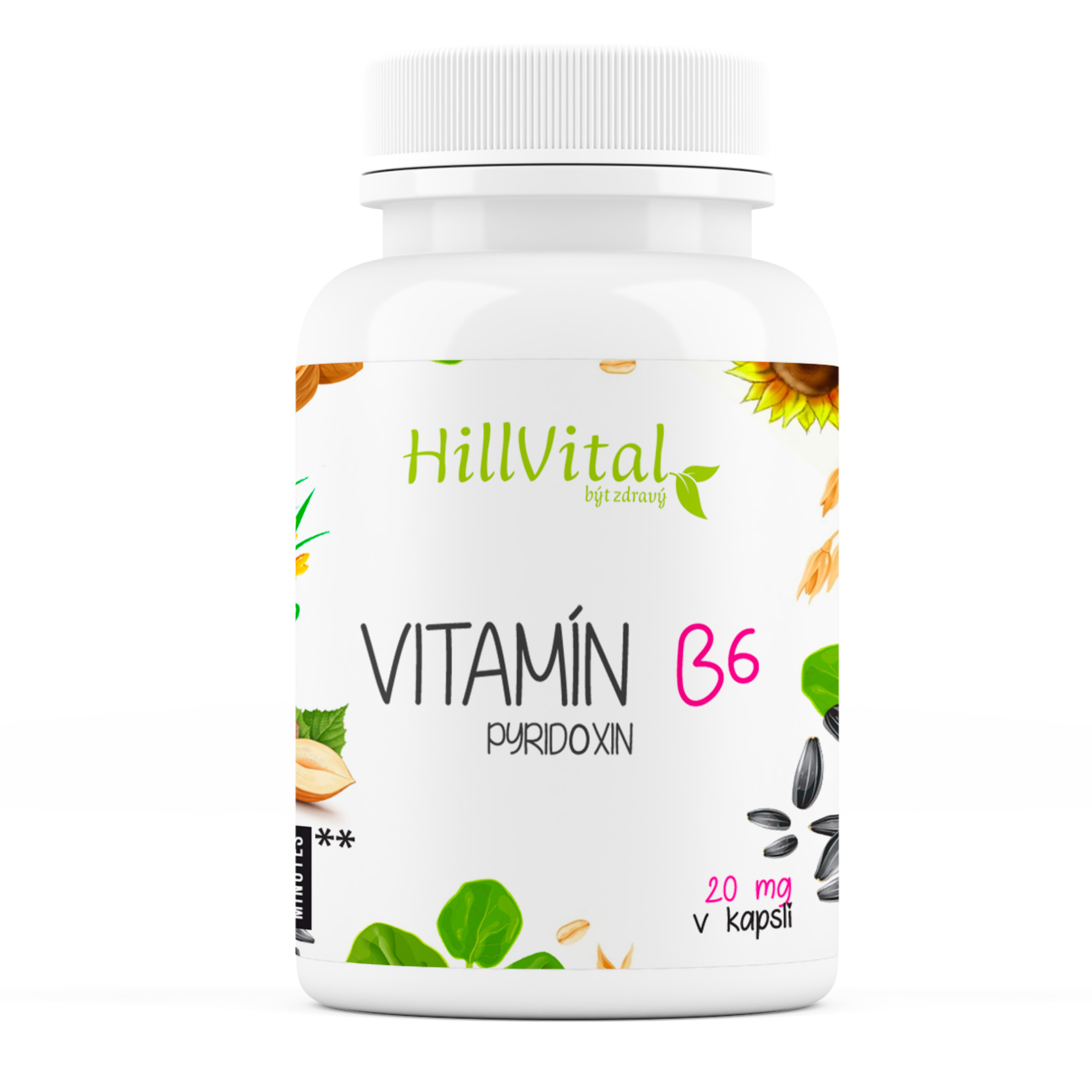 HillVital | Vitamín B6 - Pyridoxin - 100 kapslí