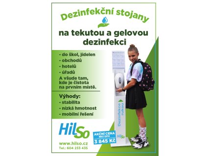 Dezinfekční stojan s bezdotykovým, automatickým dávkovačem dezinfekce ZENCO