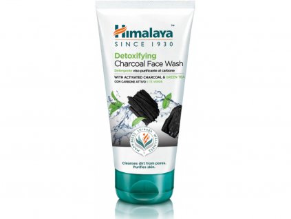 5501 himalaya detoxifying charcoal face wash mydlo na oblicej s cernym uhlim a zelenym cajem 150 ml
