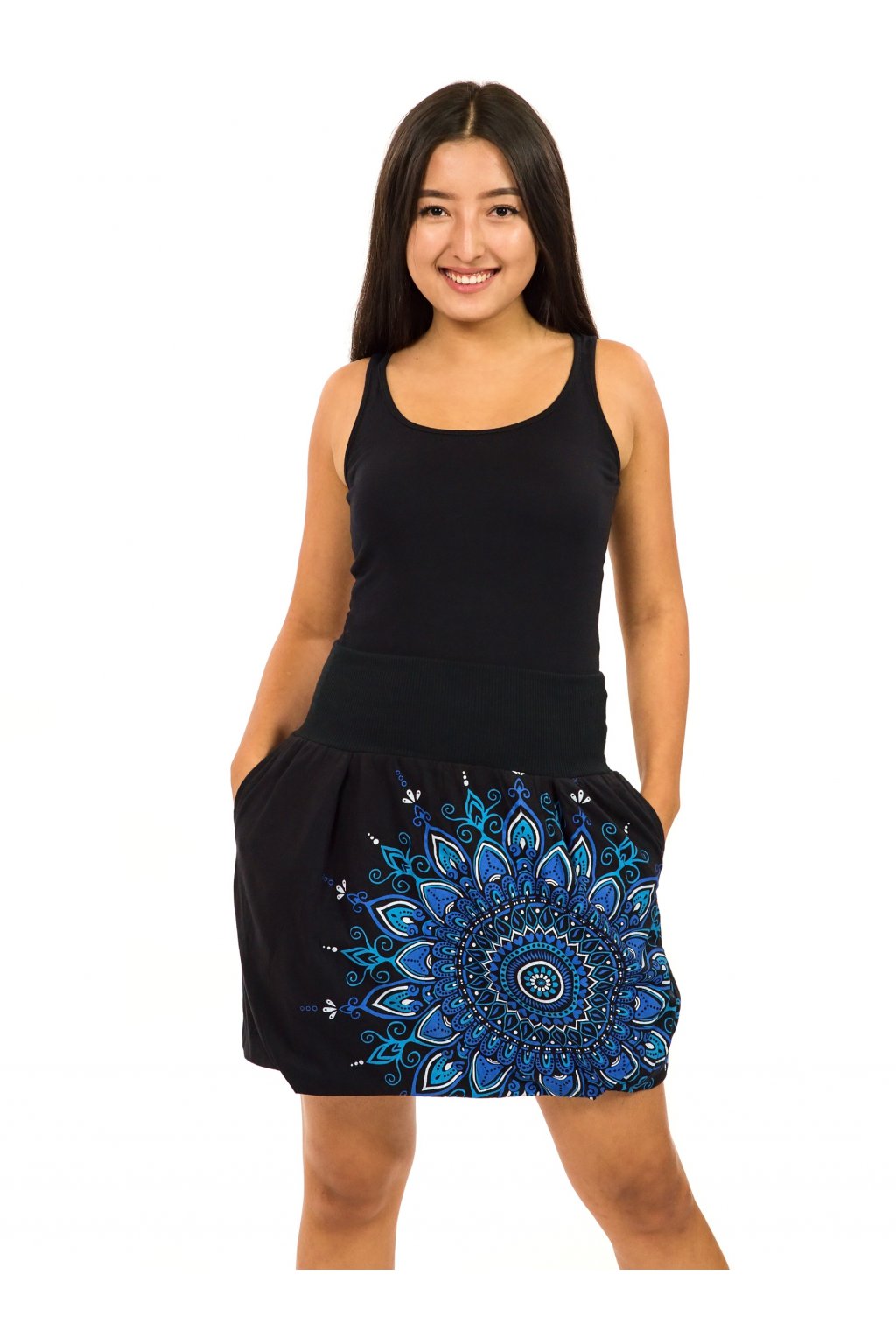 Balonová sukně Mokulea - černá s modrou