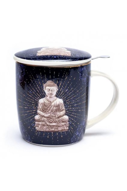 Čajový set Buddha - tmavě modrý