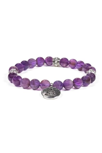 Energetický náramek ametyst s Buddhou